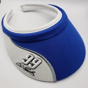 NASCAR Carl Edwards #99 Roush Fenway Racing Blue and White Adjust Visor Hat Cap